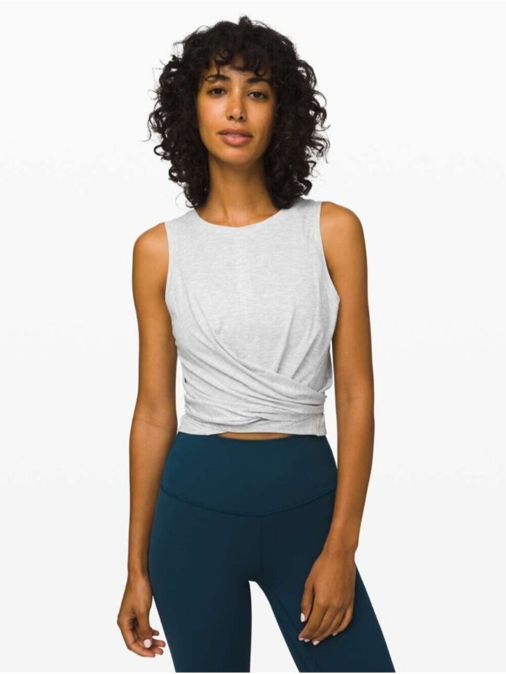 Lululemon Time to Restore Tank Heathered Core Ultra Light Grey